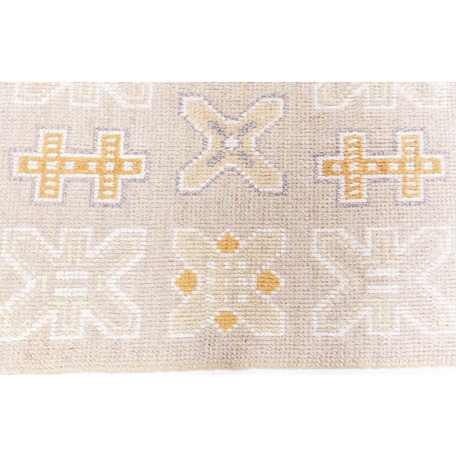 Beige Doris Leslie Blau Vintage Swedish Pile Rug For Sale - Image 8 of 9