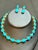 60ct Natural Sleeping Beauty Turquoise & Diamond Tennis Necklace & Earrings Set For Sale - Image 18 of 18