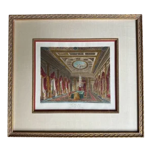 WH Pyne "History of Royal Residences" London 1819 Hand-Colored Aquatint
