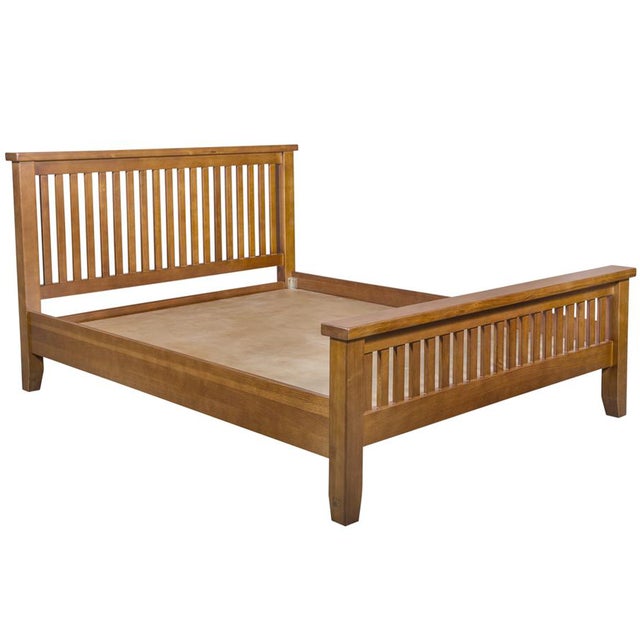 Brown Mission Oak Slat Bed - Michael's Cherry For Sale - Image 8 of 9