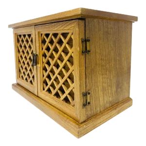 Vintage Styled by Mele Made in Japan Wood Jewelry or Keepsake Box Velvet Lined Drawers