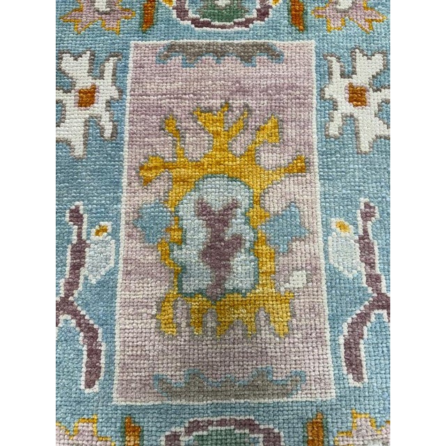 Contemporary Turkish Oushak Rug 2'2" x 2'10" For Sale - Image 3 of 6