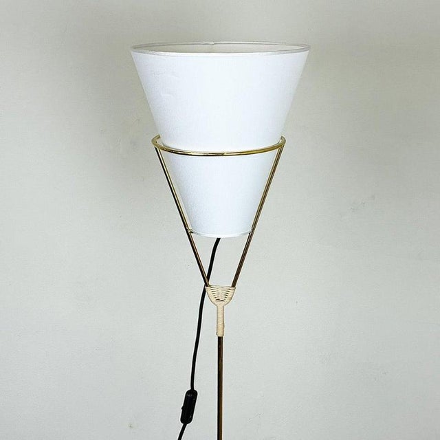 Metal Mid-Century Austrian Vice Versa Floor Lamp in Brass and Iron attributed to Carl Auböck, 2025 For Sale - Image 7 of 11