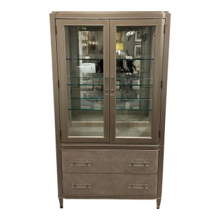 Pulaski Furniture Champagne Display Cabinet. For Sale