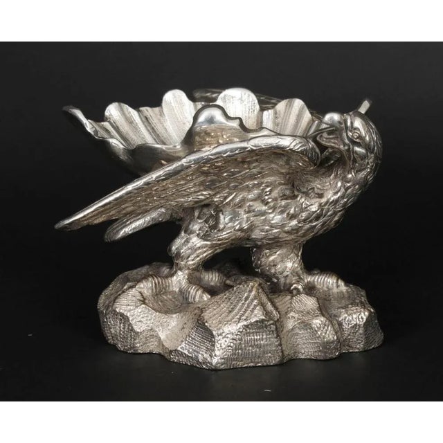 This is a charming pair of antique Victorian silver plated salts each in the form of an eagle and in Baroque taste, circa...
