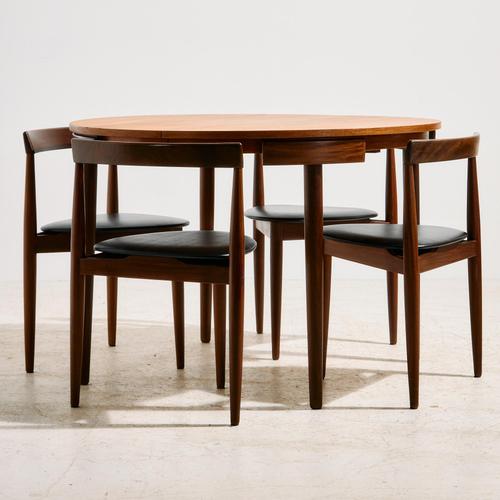 A true gem of design history from the 1950s reflecting the spirit of Danish design. Teak dining set designed by Hans Olsen...