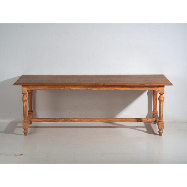 Wood Reclaimed Dining Table in Oak For Sale - Image 7 of 12