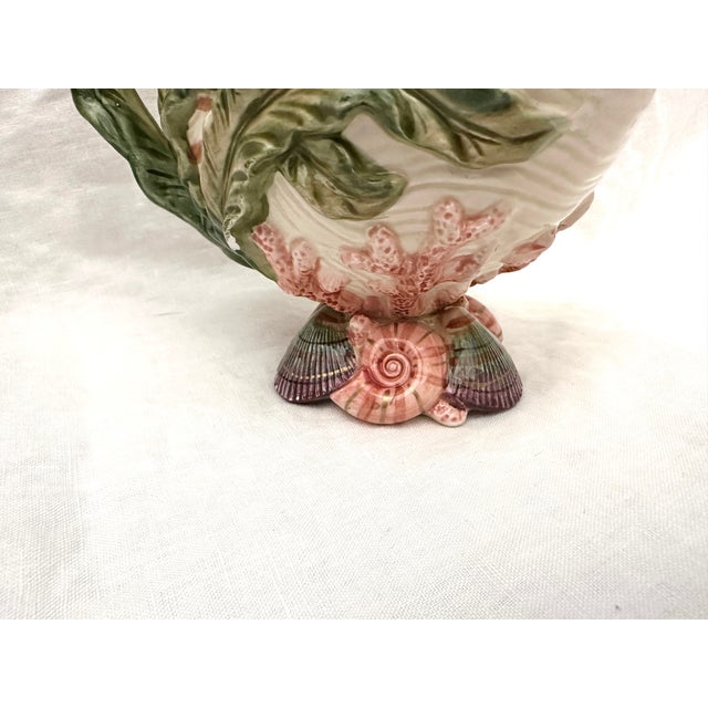 Fitz and Floyd Fitz & Floyd Oceana Multicolor Shell Pitcher For Sale - Image 4 of 8