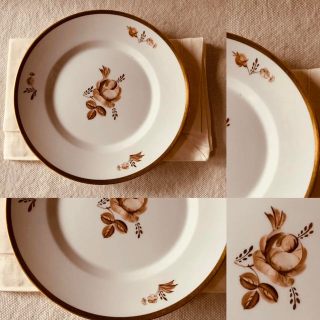 1960s Royal Copenhagen Brown Rose Breakfast Set - Set of 3 For Sale - Image 15 of 18