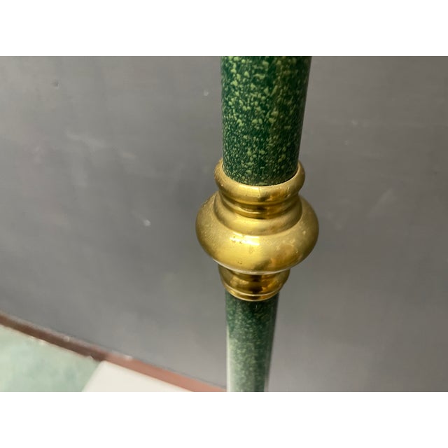 Italian Green Murano Glass Floor Lamp with Large Frosted Shade, 1980s For Sale - Image 4 of 13