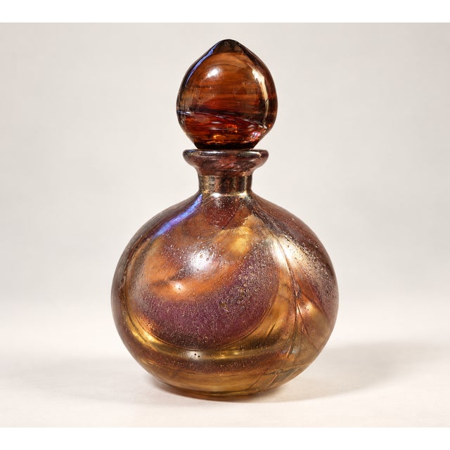 A beautiful vintage French art-glass perfume bottle, signed Allex to the underside and believed to originate from the...