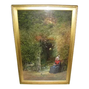 Antique Scottish Gouache Watercolor Painting Robert Frier 19th Century