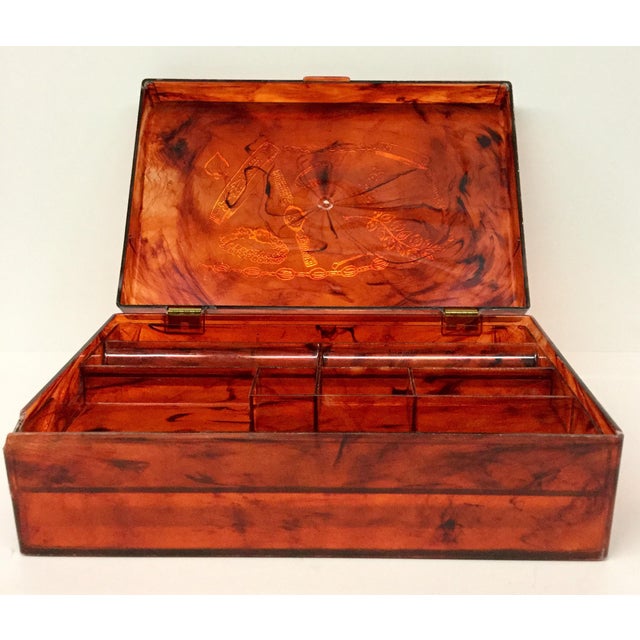 1950s Vintage Tortoise Bakelite Jewelry Box Chairish