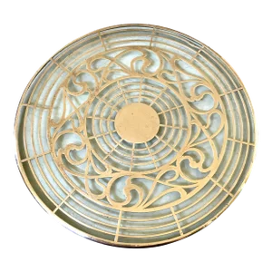 MCM Art Deco Design Sterling Overlay Trivet