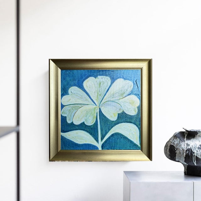 Medium: Oil on canvas Frame: Gold, brushed Size: 14.5" x 14.5" Artist: Tatiana Duperault Condition: Excellent One of a...
