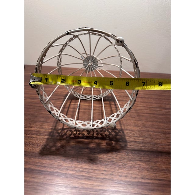 Late 20th Century Bird Cage Cloche Distressed Metal Decor Indoors or Garden Outdoor For Sale - Image 4 of 11