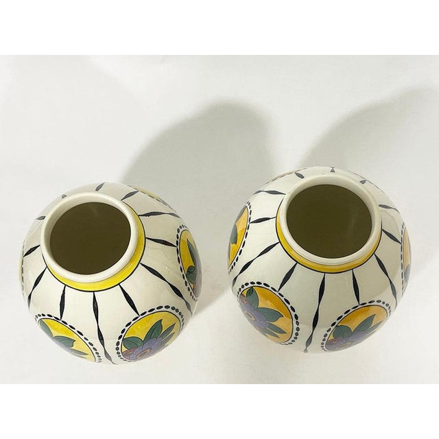 Art Deco Vases by Charles Catteau for Boch Frères, 1920s, Set of 2 For Sale - Image 6 of 9