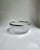 Vintage West German heavy Silver Plate rimmed Diamond Cut Lead Crystal Serving Bowl Centerpiece Bowl. Floating Candles....