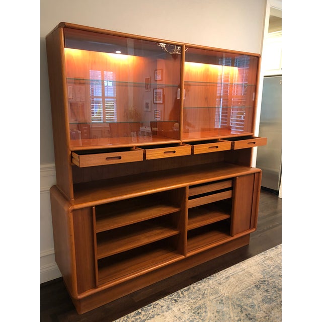 1950s Mid Century Danish Modern Teak China Hutch Chairish