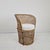 Mid-Century Boho Chic Rattan Barrel Chair with Outdoor Cushion, 1970s For Sale - Image 4 of 12