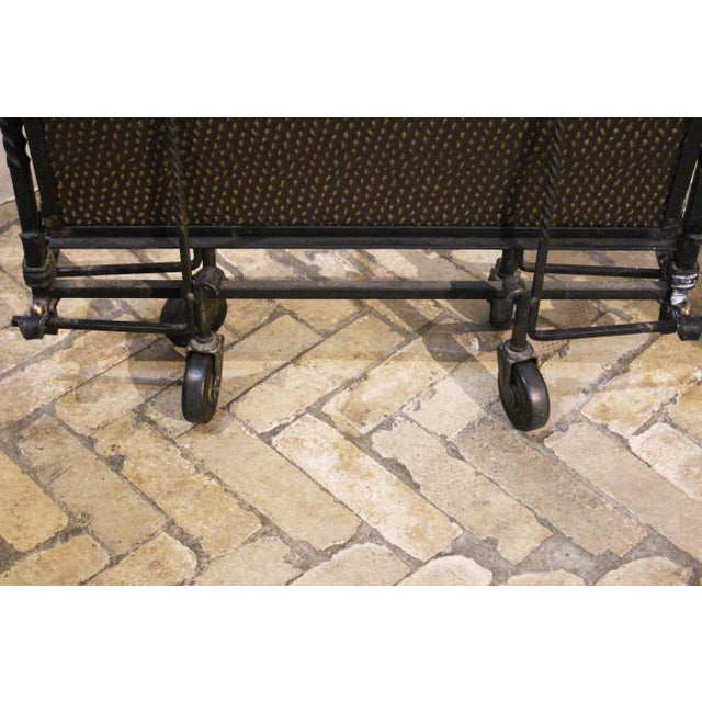 Circa 1960s French Brutalist Design Folding Bar Cart or Serving Trolley For Sale - Image 9 of 10