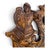 French Revival Side Chairs, Leather & Walnut, Carved Knights, 1900 Set of 2 For Sale - Image 4 of 7