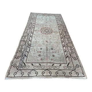 Antique Khotan Rug – Ivory Ground Floral | 4'5"x10'2" For Sale