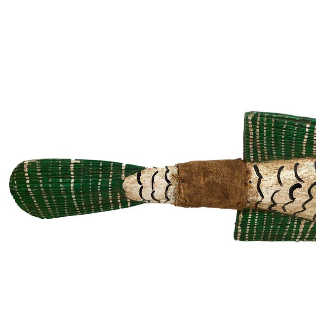 1980s African Vintage Large Wooden Fish Bozo Tribe Mali 44" For Sale - Image 5 of 6