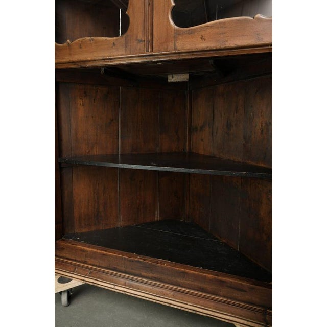 Dutch Pine Corner Cabinet For Sale - Image 12 of 13