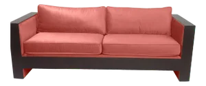 Mid Century Modern Style Pink Sofa