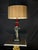 2000s Hollywood Regency Gold Figural Table Lamp With Red Crystals For Sale - Image 4 of 5