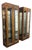 Campaign Style Curio Display Vintage Cabinets, Pair For Sale
