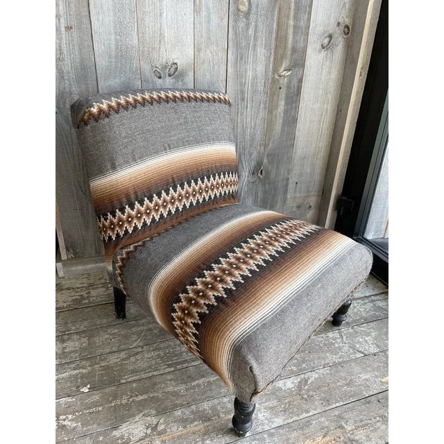 Lounge Chair in Wool For Sale - Image 6 of 6