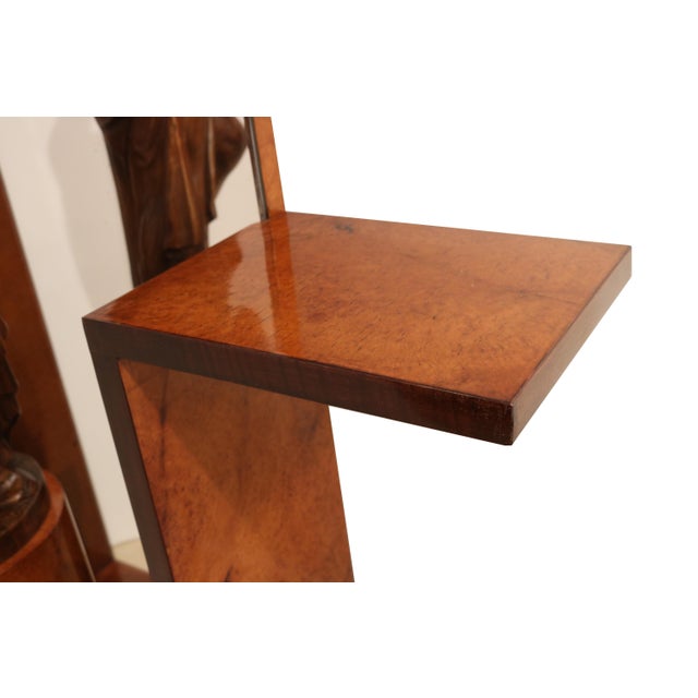 1930s Art Deco Hall Stand With Pedestal and Statue For Sale - Image 9 of 9