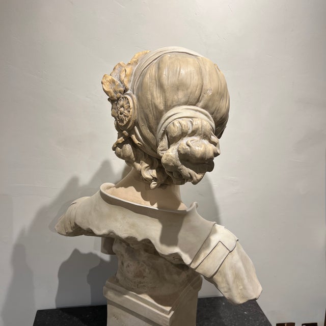 Beige After H L Blasche, Bust of Sappho, 1920, Plaster For Sale - Image 8 of 12