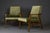 Mid-Century Modern Beech Chairs in Olive Green Velvet, 1970s, Set of 2 For Sale - Image 6 of 11