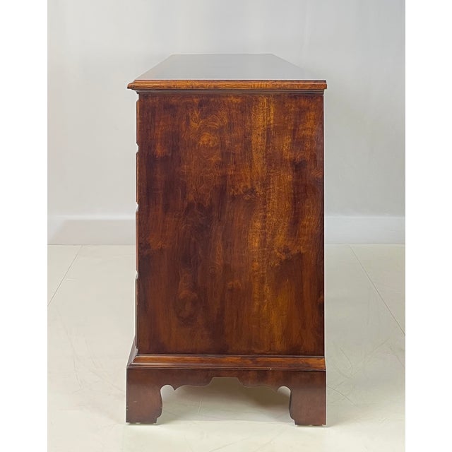 Late 20th Century Henredon Aston Court Collection Walnut, Myrtle & Ash Burl Double Dresser - Surrey Finish For Sale - Image 9 of 15