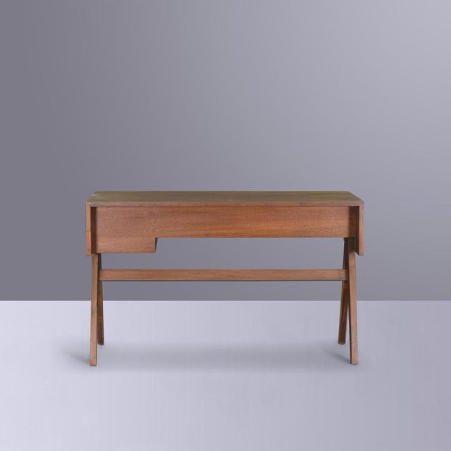 1960s Mid-Century Modern PJ-BU-08-B Student Desk by Pierre Jeanneret, 1960s For Sale - Image 5 of 10