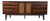 Mid-Century Modern Walnut and Cane Nine Drawer Dresser For Sale