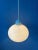 Glass Small White Space Age Mushroom Hanging Lamp For Sale - Image 7 of 11