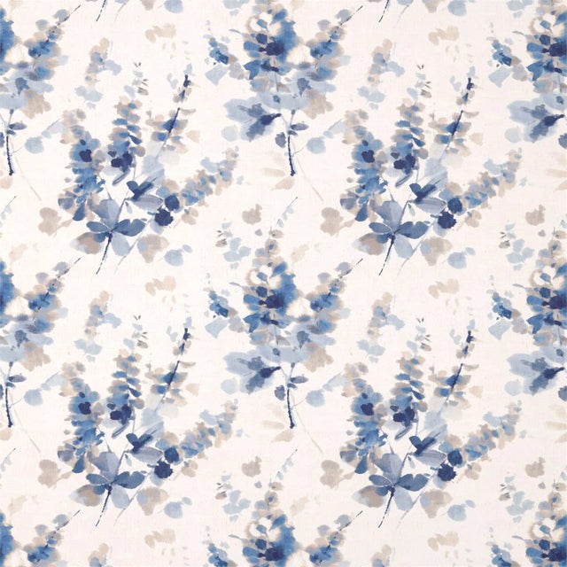 Sanderson Delphiniums Fabric in Indigo - a Sample For Sale