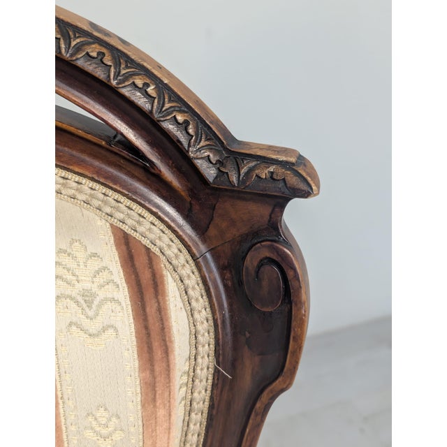 Vintage Chair in Carved Wood on Wheels, 1955 For Sale - Image 9 of 16