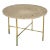 Harvey Probber Brass Square Stock and Coquina Marble Cocktail Table Circa 1950s For Sale