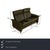 The Aurora sofa by Stressless is upholstered in dark green leather and rests on rounded dark brown wooden legs. This two-...