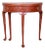 Baker Furniture Burled Walnut Queen Anne Flip Top Demilune Console Table, Newly Refinished For Sale
