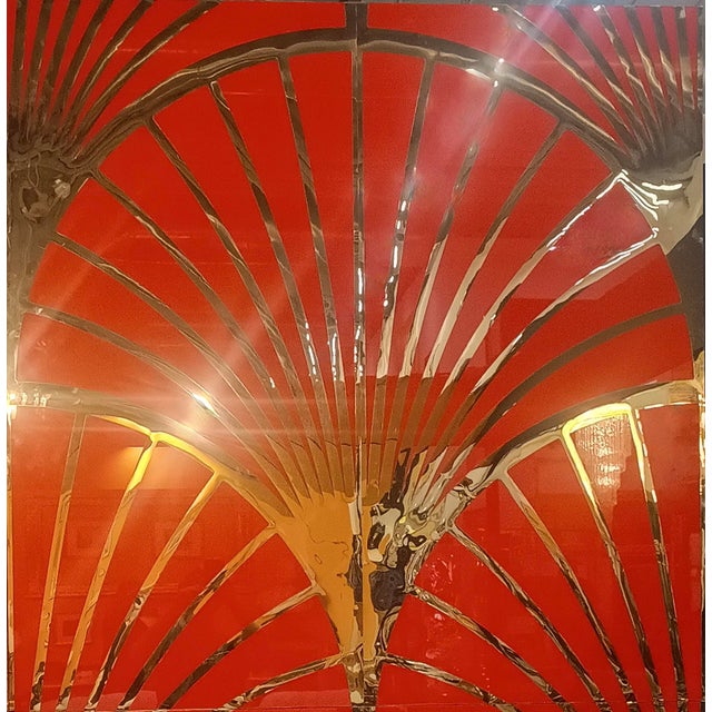 Murano Brass and Glass Wall Panel, 2000s For Sale - Image 11 of 15