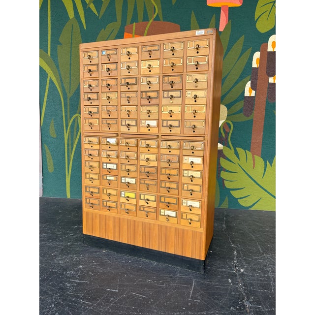 Large Mid Century Library Card Catalog from University of South Florida in Tampa. A lovely piece with Maple wood case...