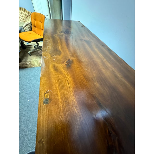 Early 20th Century Chinese Altar Console Table in Warm Pine – 51.5” For Sale - Image 4 of 12