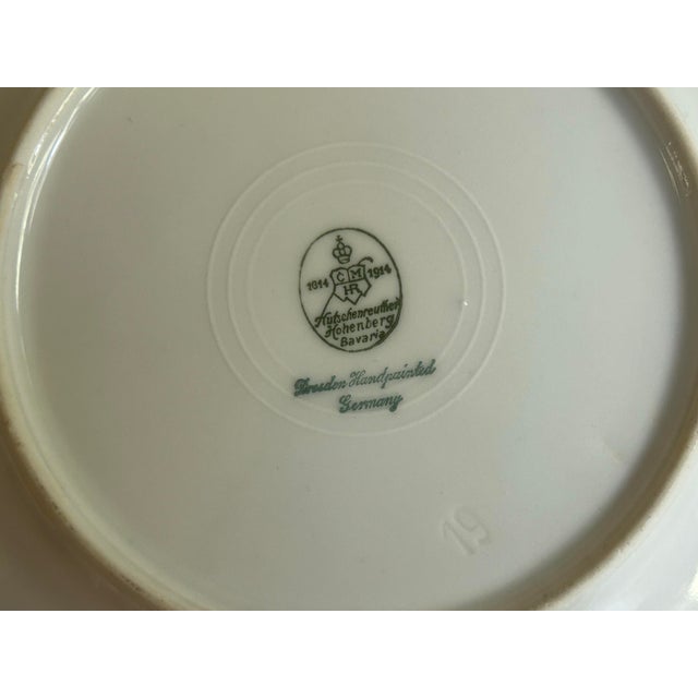 Antique Hutschenreuther Hohenberg Bavaria Dresden Hand Painted Plates Set of 10 For Sale - Image 12 of 12