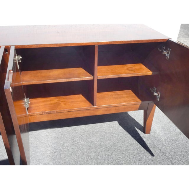 Brown Vintage Williams Sonoma Style Starburst Console Table Credenza ~ Mid Century Mod For Sale - Image 8 of 12